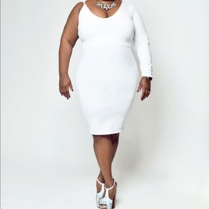 White One sleeve dress